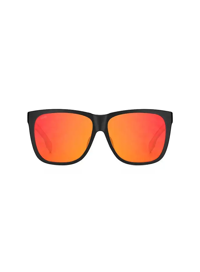 هوغو بوس نظارة شمسية مربعة للرجال BOSS 1453/F/S MTBK YLLW 61 مقاس العدسة: 61 ملم