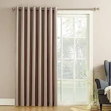 Sun Zero Barrow Energy Efficient Grommet Sliding Patio Door Curtain Panel, 100