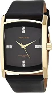 ساعة Armitron للرجال بسوار جلدي معلَّق بالكريستال الأصلي