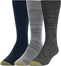 Gold Toe Men's Johnny Rib Crew Socks, 3-Pairs