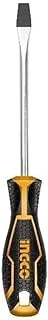 Ingco HS688200 8.0mm Slotted Round Shank Screwdriver, 8 mm Diameter x 200 mm Length
