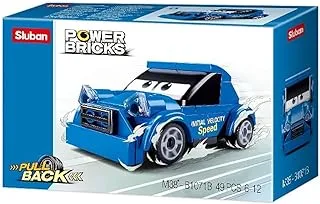 Sluban Power Bricks Series - Blue Sport Car Building Blocks 49 PCS - For Age 6+ Years Old