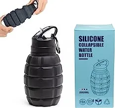 Foldable Water Bottle With Carabiner For Camping, Travelling, Hiking, Gym And Sports. Portable Camping And Hiking Collapsable Water Bottle, Folding Sports Water Bottle