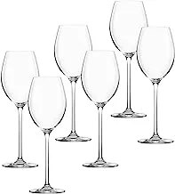 Lucaris Lavish Beaujolais Wine Glass 6-Piece Set, 520 ml Capacity, Transparent