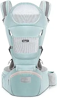 Baby Carrier, 6-in-1 Baby Strap with Waist Stool, Baby Carrier with Hip Seat for Breastfeeding, Adjustable Size Fits All - Adapt to Newborn, Infant & Toddler