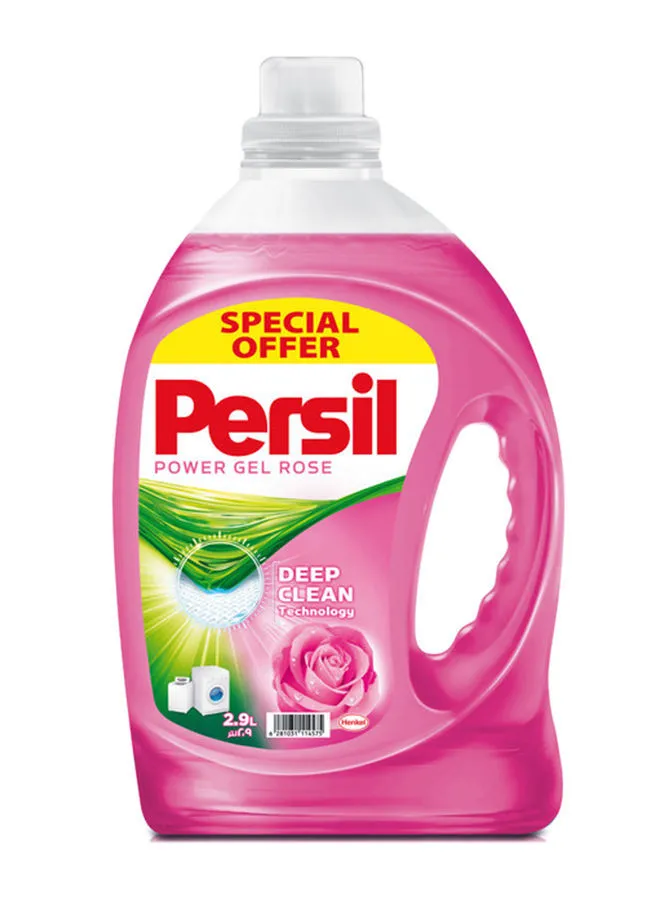 Persil Power Gel Liquid Laundry Detergent With Deep Clean Plus Technology For Perfect Cleanliness And Long Lasting Freshness Rose Pink 2.9Liters