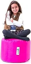 Wavy Waterproof Footstool Bean Bag, Pink