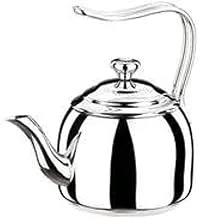 Korkmaz Droppa High-End Stainless Steel Induction-Ready Teapot with Tri-Ply Encapsulated Base,Silver,3.7 Quart,A055