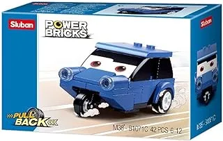 Sluban Power Bricks Series - Blue Three Wheeler Car Building Blocks 42 PCS - For Age 6+ Years Old