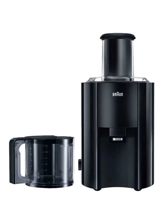BRAUN Juicer, Multi Quick 3, 1.25L, 2L Pulp Container, 2 Speeds, Dishwasher Safe 800 W J300 Black