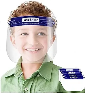 Joyzzz Kids Face Shield, 10 Pack Lightweight Transparent Safety Covering with Elastic Band, Anti-Fog Safety Face Shields For Kids, Protective Safety Mask for Children