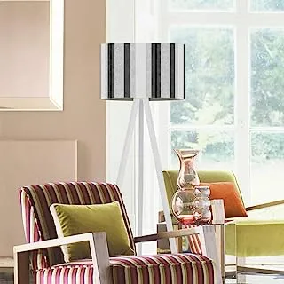 Markat FL-WH-0082 Modern Wood Floor Lamp, White
