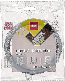 Deli E30405 Double Sided Tape, 9 Meter Length x 12 mm Width, White