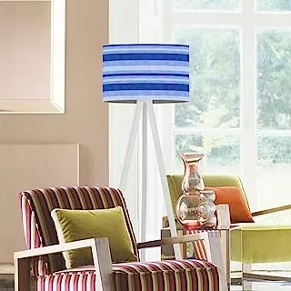 Markat FL-WH-0074 Modern Wood Floor Lamp, White