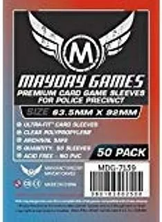 Mayday Games Police Precinct Card Sleeve 50-Piece Set, 63.5 mm x 92 mm Size
