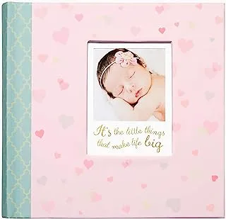 ألبوم صور CR Gibson's Pink Infant لحديثي الولادة ، 9.4 × 9.1 × 1.8 بوصة ، 80 صفحة