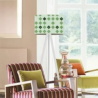 Markat FL-WH-0168 Modern Wood Floor Lamp, White