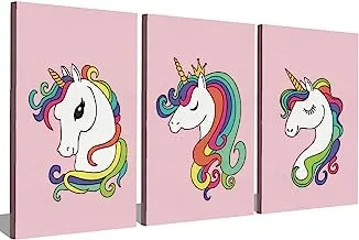 Markat S3T4060-0551 Three Panels Wooden Paintings for Children's Rooms Decoration, 40 cm x 60 cm Size