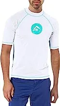 Kanu Surf Men's Mercury UPF 50+ Short Sleeve Sun Protective Rashguard Swim Shirt