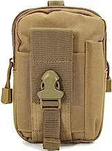 Joyzzz Tactical Waist Pouch, EDC Utility Gadget Waist Bag, Compact Multipurpose Tactical Molle Pouch with Zipper, Universal Waist Belt Bag for Camping Hiking Outdoor