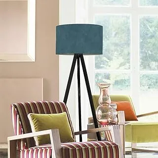 Markat FL-BK-0052 Modern Wood Floor Lamp, Black