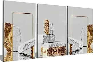 Markat S3T4060-0347 Three Panels Modern MDF Wooden Paintings for Decoration, 40 cm x 60 cm Size