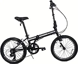 ZiZZO Campo 20 inch Folding Bike with 7-Speed, Adjustable Stem, Light Weight Aluminum Frame