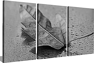 Markat S3T4060-0251 Three Panels Wooden Paintings of Tree Leaf Decoration, 40 cm x 60 cm Size
