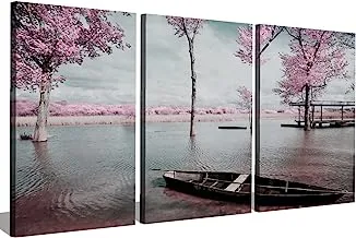 Markat S3TC5070-0258 Three Panels Canvas Paintings of Nature for Decoration, 50 cm x 70 cm Size