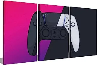 Markat S3TC6090-0074 Three Panels Canvas Paintings for the PlayStation 5 Decoration, 60 cm x 90 cm Size
