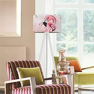 Markat FL-WH-0038 Flamingo Design Wooden Floor Lamp, White