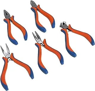 BMB Tools Plier Set 4.5 Inch 5 Piece |Wire Cutters|Metal Cutting|cutter|hand tool| Clean Cuts