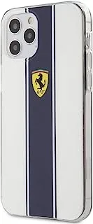 Ferrari On Track PC/TPU Hard Case with Navy Stripes for iPhone 12/12 Pro (6.1