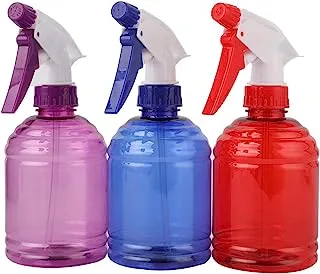 BMB Tools Empty Plastic Spray Bottle Colored Kit 3 Piece | 500ml Empty Colorful Adjustable Nozzle Plant Mister |Refillable Water Plant Atomizer Container - for Cleaning Solutions, Gardening, Hair