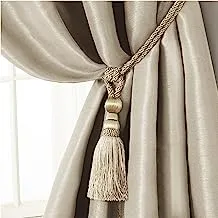 Elrene Home Fashions 26865909326 Tassel Tieback Rope Cord Fabric Single Window Curtain Treatment Drape Accessories, 24