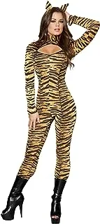 زي Roma Costume 3 قطع Sassy Tigress Costume، أسود / برتقالي، متوسط ​​/ كبير