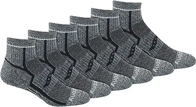 Saucony mens Saucony Men's Multi-Pack Performance Comfort Fit Quarter Socks Running Socks (pack of 6)