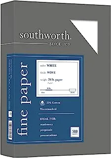 Southworth Fine Business Paper, 20.05 Cotton, 20 lb, White,500 Sheets (403C)