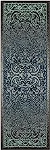 Maples Rugs Pelham Vintage Runner Rug Non Slip Washable Hallway Entry Carpet [Made in USA], 2 x 6, Charcoal/Radiant Blue