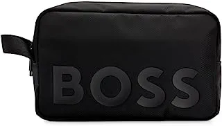 BOSS Mens Catch 2.0DS Washbag Logo-Detail washbag in Recycled Material Size