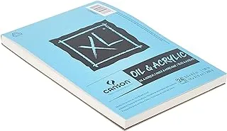 Canson XL Series Oil and Acrylic Paper, Foldover Pad, 5.5x8.5 inches, 24 Sheets (136lb/290g) - Artist Paper for Adults and Students
