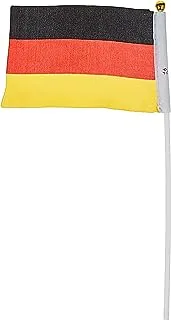 Leader Sport Italy Flag with Pole, 10 cm x 15 cm Size, Multicolour