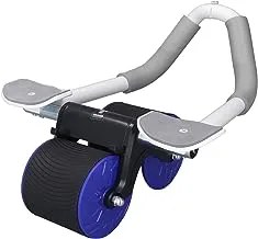 Automatic Rebound Abdominal Wheel, Ab Roller Automatic Rebound with Elbow Support Non Slip Double Wheels Ab Abdominal Exercise Roller with Knee Pad for Abs Workout Core Training