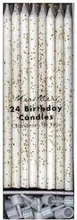 Meri Meri Glitter Birthday Candles, Gold