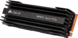 سلسلة Corsair Force MP600 1 تيرابايت M.2 NVMe PCIe Gen4 2 SSD (تصل إلى 4950 ميجابايت / ثانية للقراءة التسلسلية وسرعات كتابة متتابعة 4000 ميجابايت / ثانية ، عالية الكثافة ثلاثية الأبعاد TLC NAND ، حتى 1800 تيرابايت مكتوب) أسود