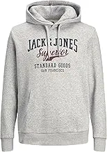 Jack & Jones Men's Jjelogo Sweat Hood 2 Col 22/23 Noos Hooded Sweatshirt