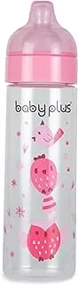 Baby Plus BP5166-B Feeding Bottle, 8 oz Capacity, Pink