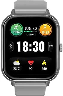 Promate Bluetooth Smart Watch, 1.8” TFT Display Health Management Watch, Long Battery Life, 123 Sports Modes, 100 Watch Faces and IP67 Water Resistance, XWatch-C18 - Graphite