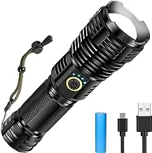 Flashlights LED High Lumens Rechargeable, chasinglee 90000 Lumens Super Bright Flashlight, High Powered Flash Light, Powerful Handheld Tactical Flashlights for Emergency Camping Hiking Gift