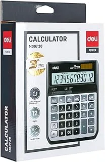 Deli M007 Calculator - Grey Black